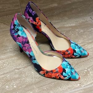 Jessica Simpson floral heels